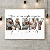 Upload Photo ,Happy Father's Day, Family Picture Canvas Wall Art