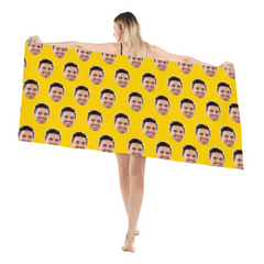 Serviettes de plage personnalisées, serviettes de piscine amusantes personnalisées avec photos, cadeaux pour les bons amis