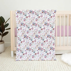 Livraison gratuite✈️Couverture personnalisée pour bébé de pépinière de fleurs sauvages