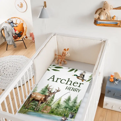 Personalized Hunter Baby Blanket, New Baby Gift, Duck Hunter Nursery Theme