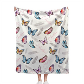 Butterflies Baby Blanket, Personalized Name Blanket Gift