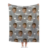 Customized Men's Blankets, Personalized Blankets with Face Prints, Gifts for Loved Ones