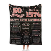 40th/50th Birthday Gifts for Women Blanket, Novelty Gifts