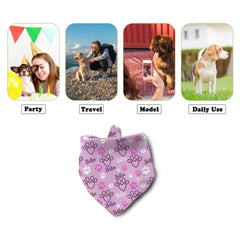 Custom Name Pet Scarf, Gift for Small Medium Large Dogs Cats Baby Puppy Pets Accessories