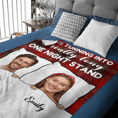 Customized Long Strip Photo One Night Stand - Gifts for Couples Couple Blanket