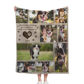 Custom Pet Photo Blanket - Personalized Pet Photo and Name Memorial Blanket - A Memorial Gift For Pet lovers,Pet Owners