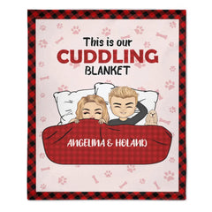 Custom Cartoon Pet & Couple Blanket - Personalized Soft Flannel Throw, Cozy Memorial Gift for Couples, Pets, and Family