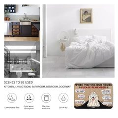 Custom Dog Entry Mats - Personalized Flannel Mats with Cartoon Dog Breeds & Names, Funny Gifts for Dog Owners, Lovers & Family