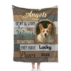 Customized Pet Memorial Blankets - Personalized Cozy Blanket with Pet Photo,Name and Year - A Meaning Gift For Pet Owners,Pet Lovers