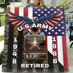 Personalized Veterans Flannel Blanket - Gifts for Veterans