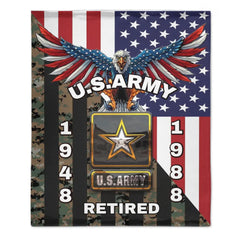 Personalized Veterans Flannel Blanket - Gifts for Veterans