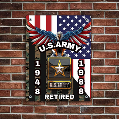 Personalized Veterans Metal Poster - Gifts for Veterans