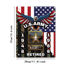 Personalized Veterans Metal Poster - Gifts for Veterans