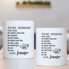 Customized Mugs to Express Love - Personalized Nickname and Name Love Letter Mug - A Gift For Girlfriend,Boyfriend,Wife,Husband