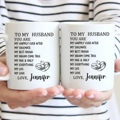 Customized Mugs to Express Love - Personalized Nickname and Name Love Letter Mug - A Gift For Girlfriend,Boyfriend,Wife,Husband