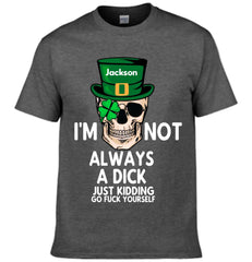 Customized St. Patrick's Day T-shirt - Personalized Name St. Patrick's Day Themed Skull Printed Clothes - A Gift For Friend,Family,Holiday Enthusiasts