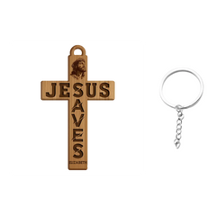 Customized Cross Shape Keychain - Personalized Name Jesus Cross Acrylic Keychain - A Gift For Friend,Family,Christian,BFF