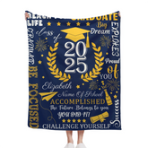 Couverture personnalisée personnalisée pour la classe des diplômés de 2024 - Cadeaux pour les diplômés - éléments de blé de fête au champagne