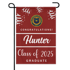 Custom Graduation School Logo Flag, College Class of 2025 Grad Flag