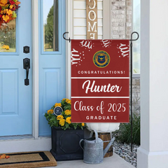 Custom Graduation School Logo Flag, College Class of 2025 Grad Flag
