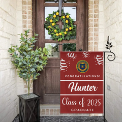 Custom Graduation School Logo Flag, College Class of 2025 Grad Flag