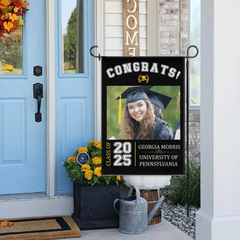 Graduation Celebration - Graduation Gift - Personalized Custom Photo Flag
