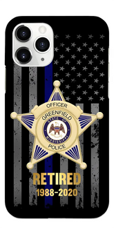 Customized Police Badge Phone Cases - Personalized Badge,Title and Time Retired Police Fashion Phone Case - A Gift For Police,Family,Dad,Grandfather
