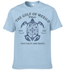 Custom Gulf of Mexico Printed Garments - Personalised Name Gulf of Mexico Themed Printed Trendy T-shirt - A Gift For Family,Friend,BFF