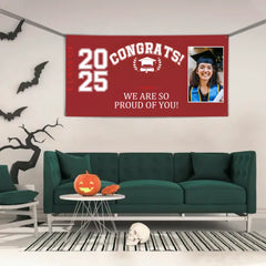 Personalized Custom Photo Banner - Congrats Class of 2025 Graduation Decor Gift