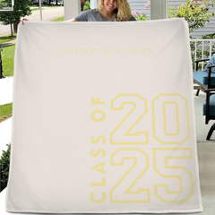 Class of 2025 Customized Graduation Blanket - Personalized with school name - Graduation Gifts for Kids, Classmates and Friends