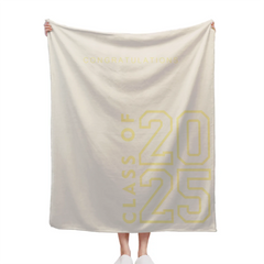 Class of 2025 Customized Graduation Blanket - Personalized with school name - Graduation Gifts for Kids, Classmates and Friends