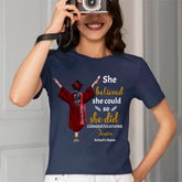 Personalized T-shirt Graduation Girl - She Did It