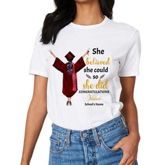 Personalized T-shirt Graduation Girl - She Did It
