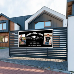 Personalized Custom Photo Banners - Congratulations to the Class of 2025 Decorative Gifts for Graduates Gifts for Graduating Families