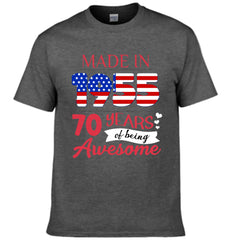 Customized American Memorial T-shirt - Personalized Year and Number American Milestone Commemorative Apparel - A Gift For Friend,Family,Patriots