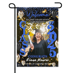 Graduation Welcome Flag – Custom Grad Party Decor – Celebrate Our Grads