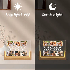 Cadre photo personnalisé avec LED, cadeaux de Saint-Valentin pour maman