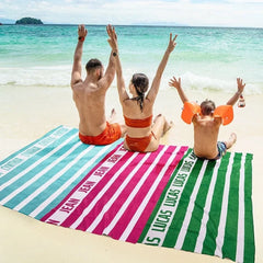 Personalised Quick Dry Soft Classic Stripe Microfiber Beach Towel with