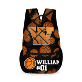 Customized Basketball Themed Backpack - Personalized Name Backpack