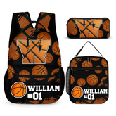 Customized Basketball Themed Backpack - Personalized Name Backpack