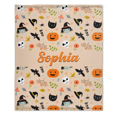 Personalized Custom Name Halloween Blanket