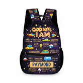 God Says I Am - Personalized Backpack - Back-to-school Gift