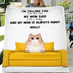 My Mom is Always Right - Personalized Blanket copy