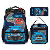 Children's Name Customized Racing Backpacks - Start of School Gift for Kids Who Love Racing!