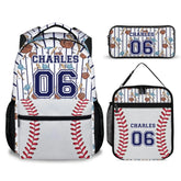 Personalized Name Custom Sports Backpack - Includes Basketball Baseball Soccer Football Rugby Personalized Backpacks