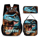 Realistic Style Large Dinosaur Custom Backpack - Gift for Back-to-School Season