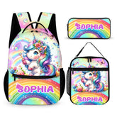 Rainbow Unicorn Backpack - Personalized Backpack as School Season Gift