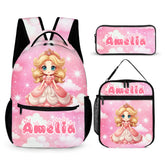 Adorable Fruit Princess Customized Backpack - Personalized Name - Gifts for Girls