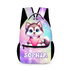 Cute Cat/Dog Accompany to School Backpack - Personalized Name - School Season Gift