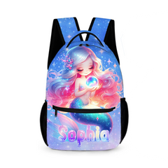 🧜♀️ Personalized Mermaid Backpack Set for Girls,Kids/Toddlers Bookbag for Kindergarten & Elementary